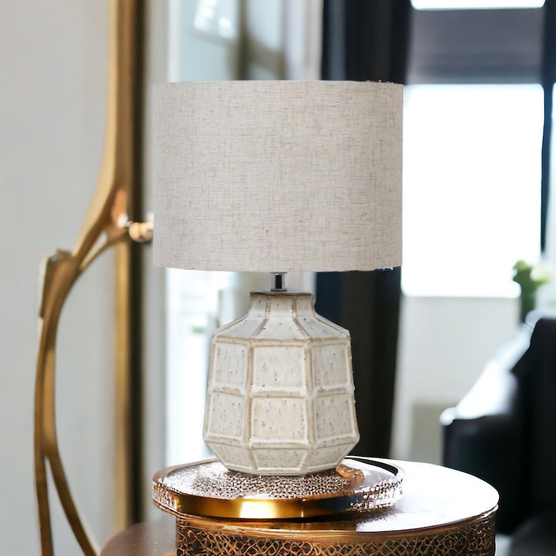 Beige Ceramic Table Lamp - Persora