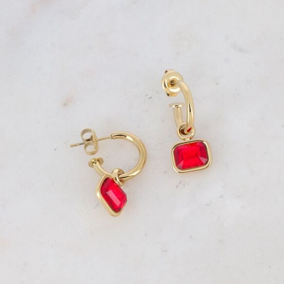 Bohm Paris Ruby Red Gemstone Earrings - Persora