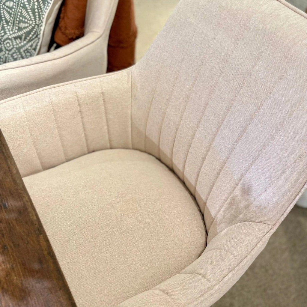 Cream Linen Dining Chair - Persora