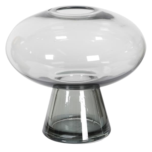 Grey Glass Mushroom Vase - Persora