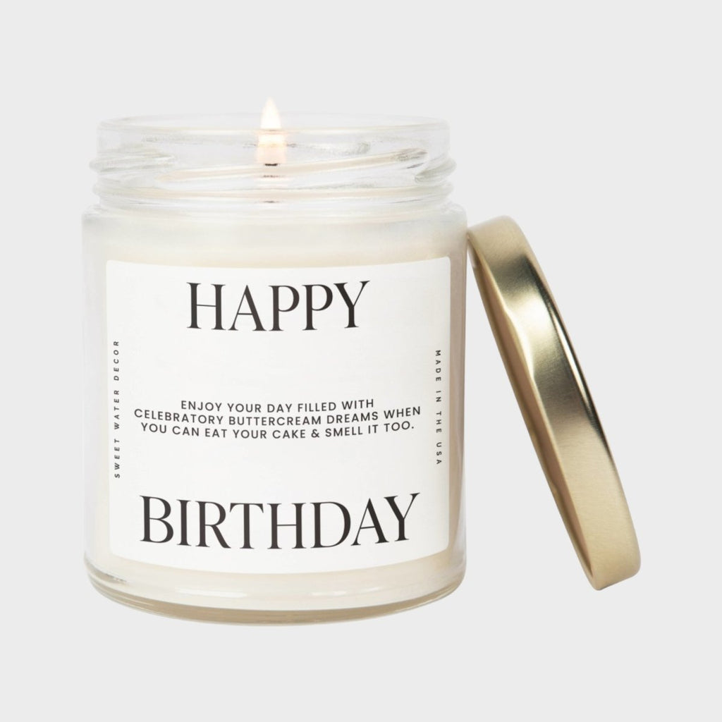 Happy Birthday Vegan Friendly Soy Candle - Persora