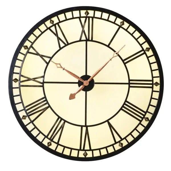 Large Light Up Roman Numeral Wall Clock - Persora