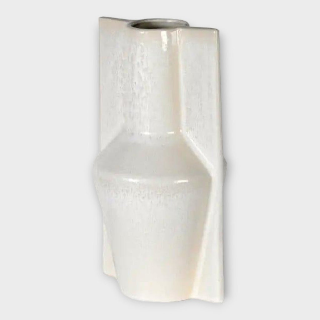 Mid Century Design White Vase - Persora