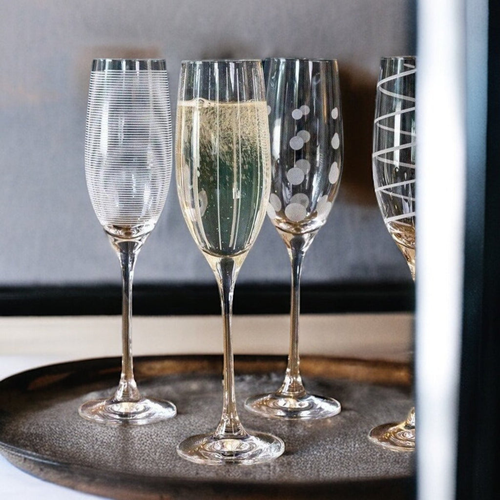 Mikasa Cheers Set of 4 Champagne Flute Glasses - Persora