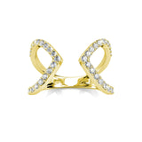 CARALI / MYC Paris - Aurora Ring - Gold and Crystal: Silver / 54