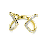 CARALI / MYC Paris - Aurora Ring - Gold and Crystal: Silver / 54