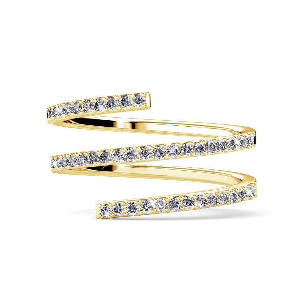 CARALI / MYC Paris - Spiral ring - gold and crystal: 54