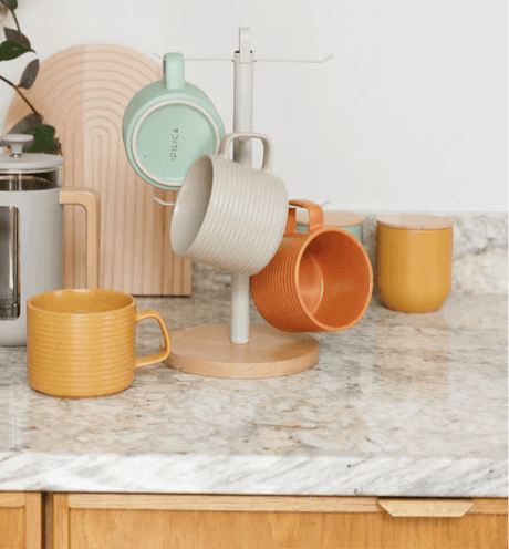 KitchenCraft Idilica Stacking
Stoneware Mugs, Set of 4, 400ml.