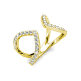 CARALI / MYC Paris - Aurora Ring - Gold and Crystal: Silver / 54