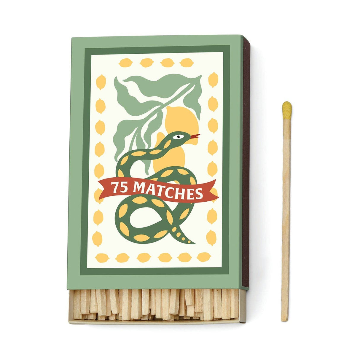 A Dopo Boxed Matches "Snake" Yellow - 75 matches