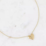 Necklace - smooth and shiny heart pendant.