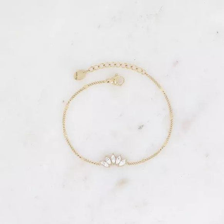 Bracelet - crystal leaf.