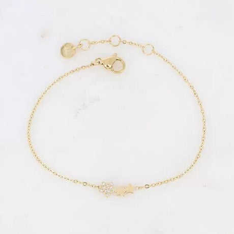 Comet Bracelet - 3 stars and zirconium.