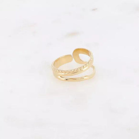 Ring - 3 row effect, milgrain, smooth and wavy.