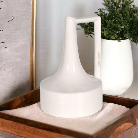 White Crackle Pottery Vase.