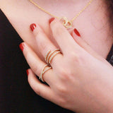 CARALI / MYC Paris - Spiral ring - gold and crystal: 54