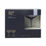 Here's How "The Lou" Coupe Glass - Set of 2 Blue