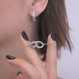 CARALI / MYC Paris - Circle Twin Pendants - Silver and Crystal