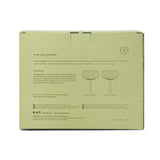 Here's How The Lou Coupe Glass - Set of 2 Olive