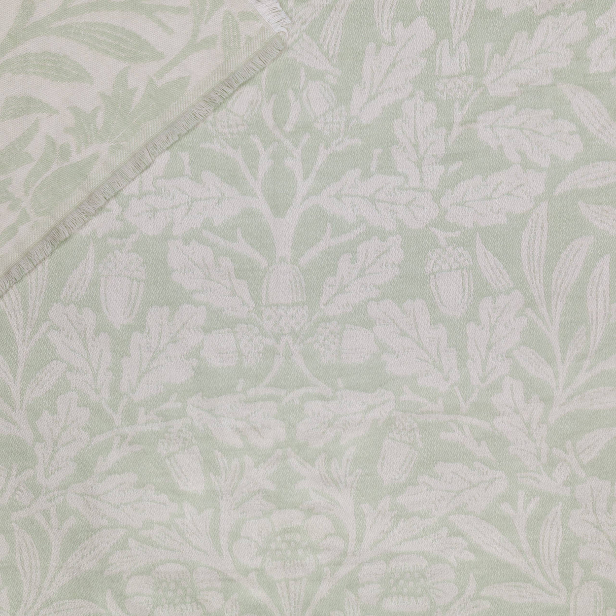 Sage Green Acorn Tonal Jacquard Throw