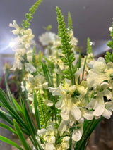 80cm White Larkspur Artificial Stem