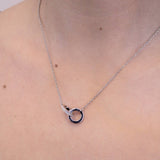 CARALI / MYC Paris - Circle Twin Pendants - Silver and Crystal