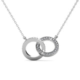 CARALI / MYC Paris - Circle Twin Pendants - Silver and Crystal