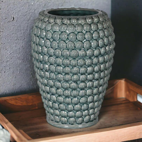 Large Blue Bobble Vase.