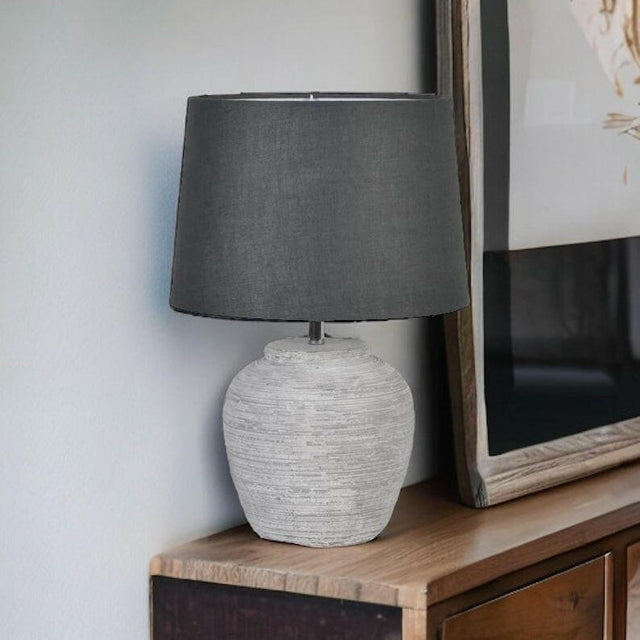 Grey Stone Table Lamp.