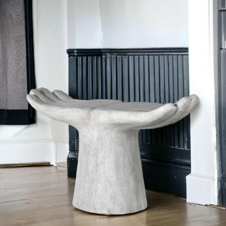 Large Concrete Hands Stool.