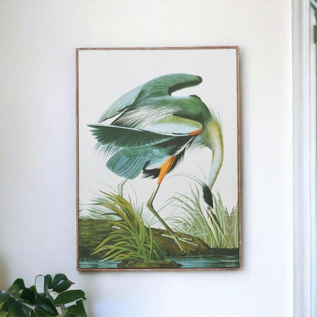 Large Framed Crane Canvas.