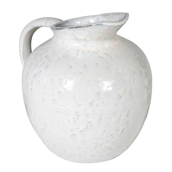 Large Cream Distressed Jug.