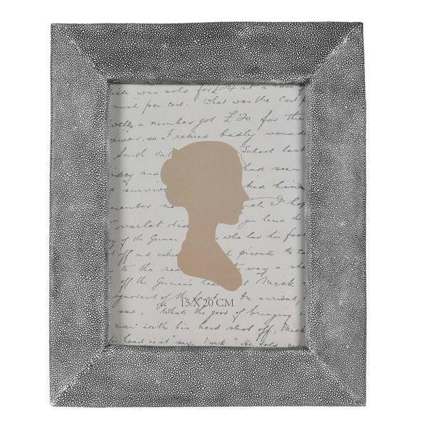 Shagreen Faux Leather Picture Frame.