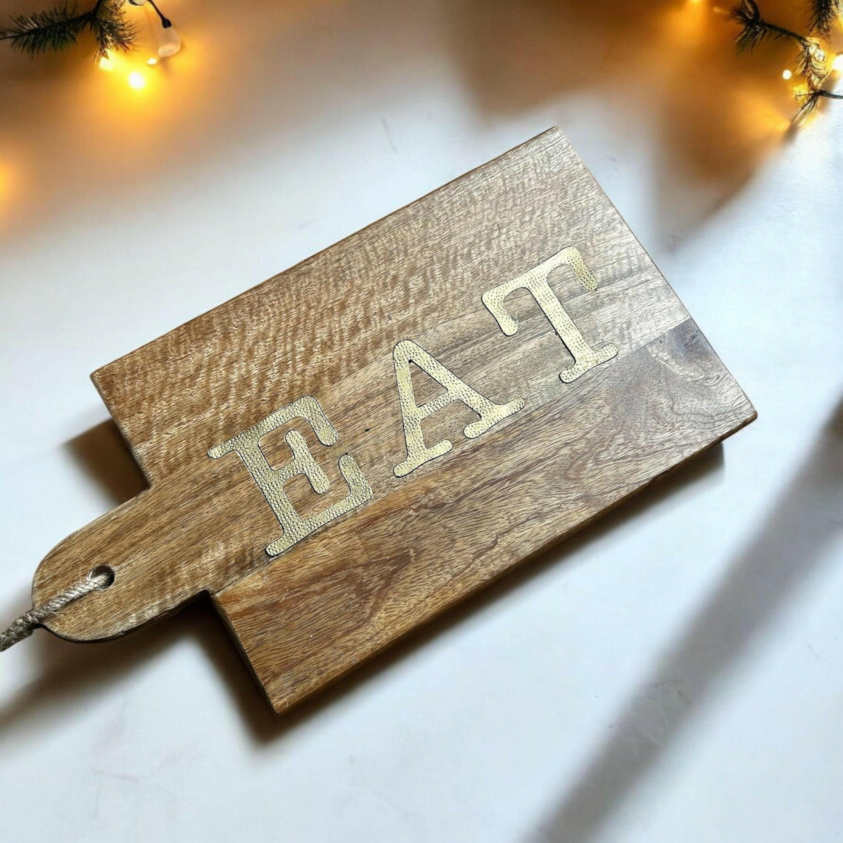 Gold Eat Wooden Serve Board.