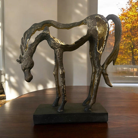 Grazing Horse Sculpture.