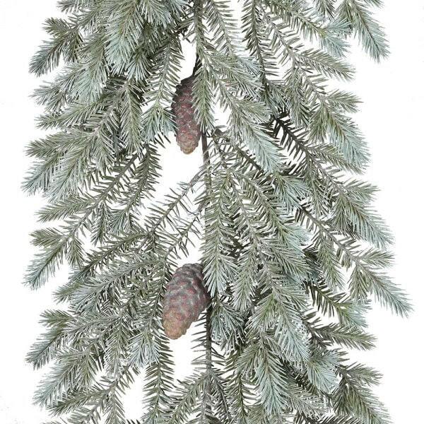 Frosted Green Noble Pine Garland.