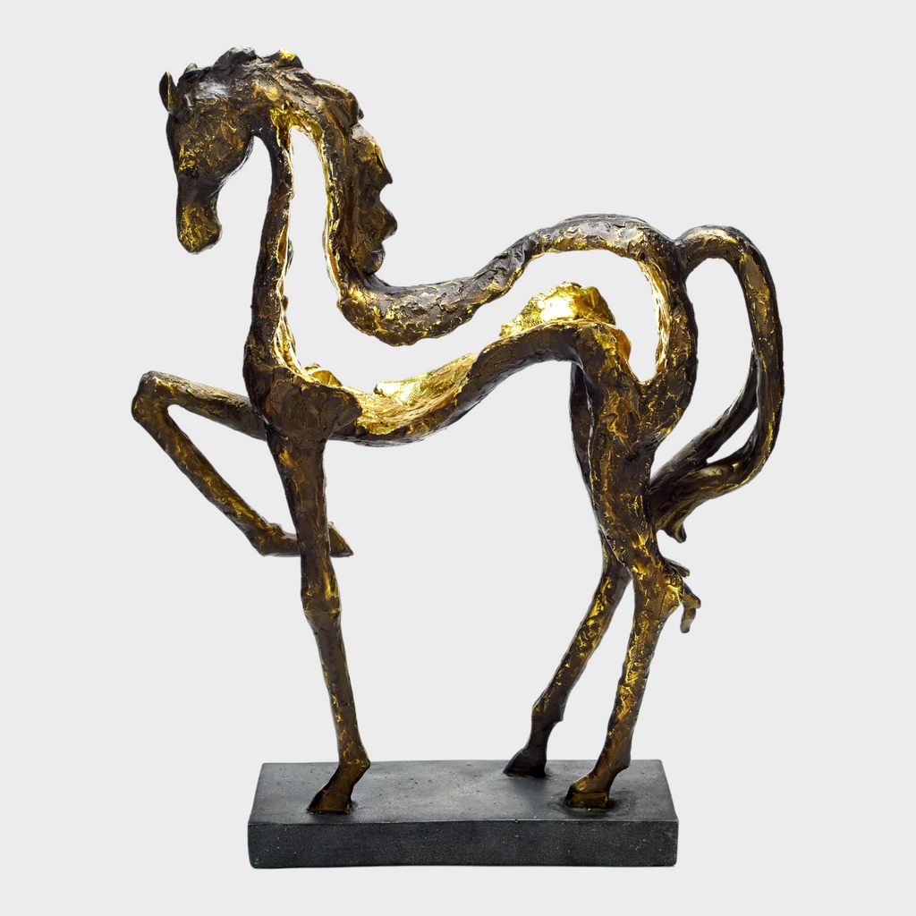 Large Prancing Horse Sculpture