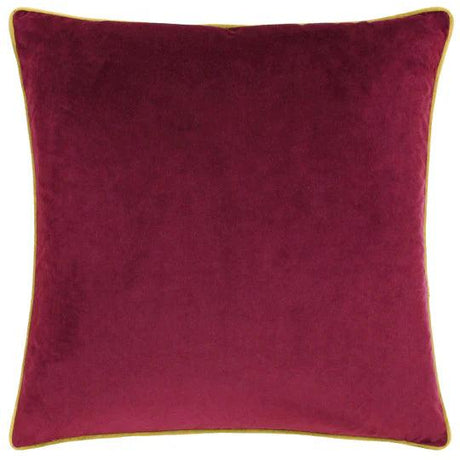 Meridian Velvet Cushion Maroon/Moss.