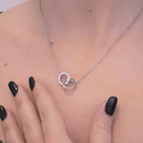 CARALI / MYC Paris - Circle Twin Pendants - Silver and Crystal