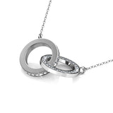 CARALI / MYC Paris - Circle Twin Pendants - Silver and Crystal