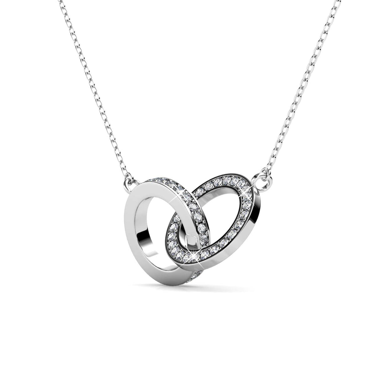 CARALI / MYC Paris - Circle Twin Pendants - Silver and Crystal