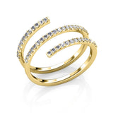 CARALI / MYC Paris - Spiral ring - gold and crystal: 54