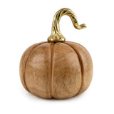 Medium Mango Wood Pumpkin Metal Stem