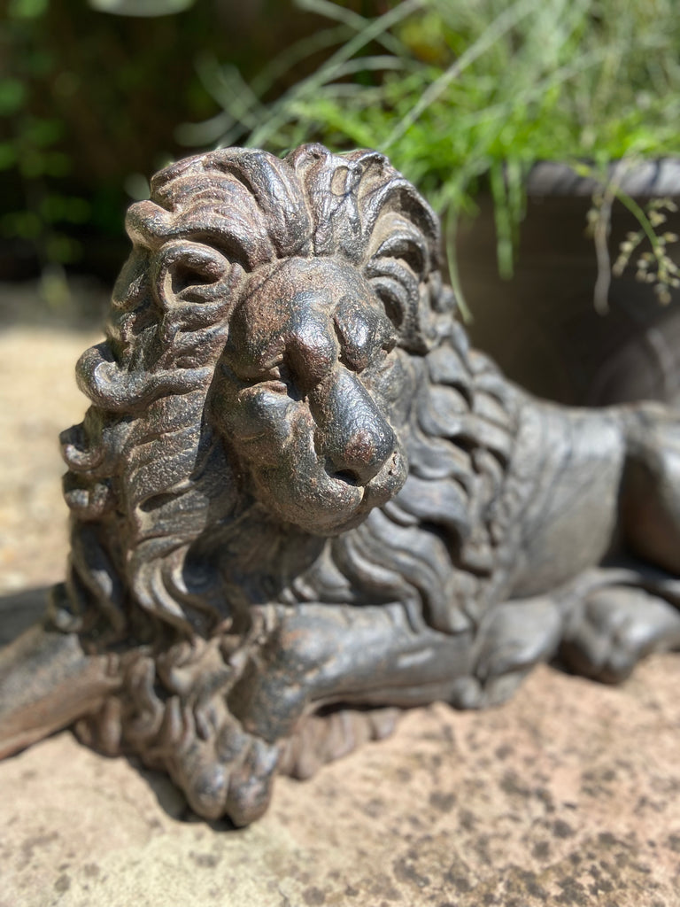 Large 19th Century Cast Iron Lion