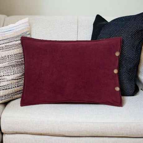 Effron Cherry Red Velvet Cushion.