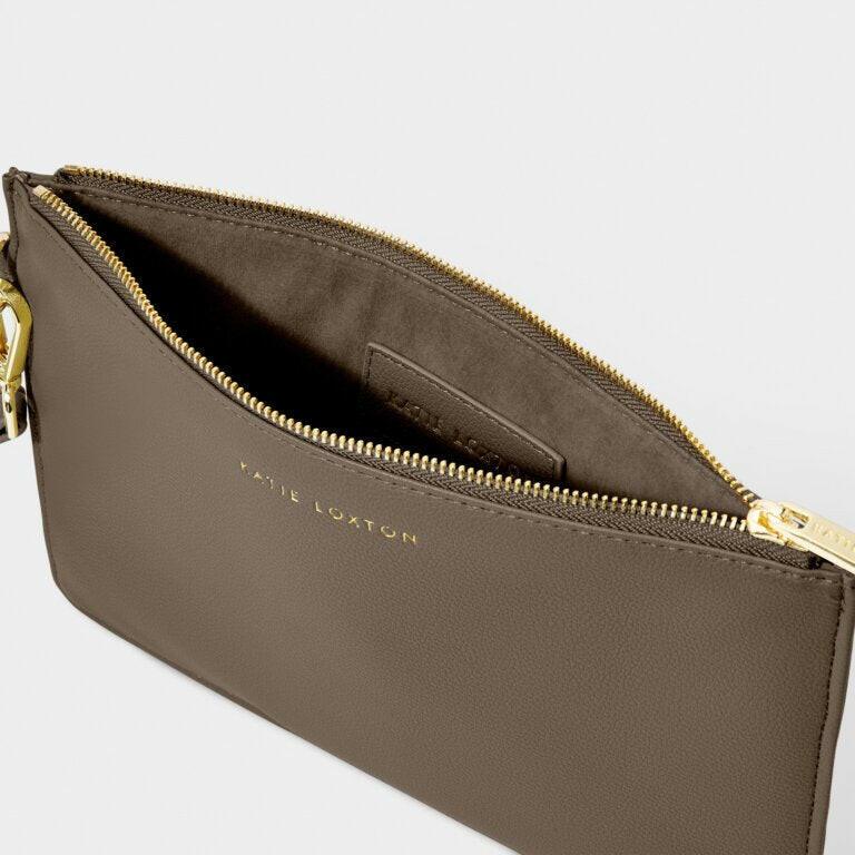 Zana Wristlet Pouch in Mink.