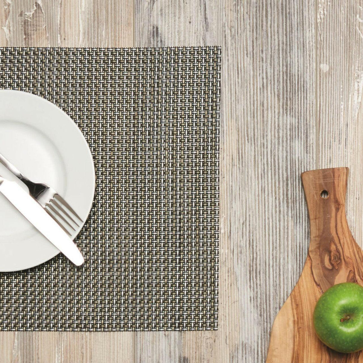KitchenCraft Woven Black / Gold Mix Placemat.