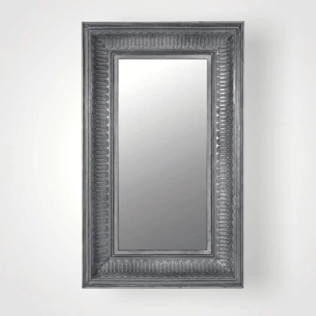 Large Antique Silver Wall Mirror.