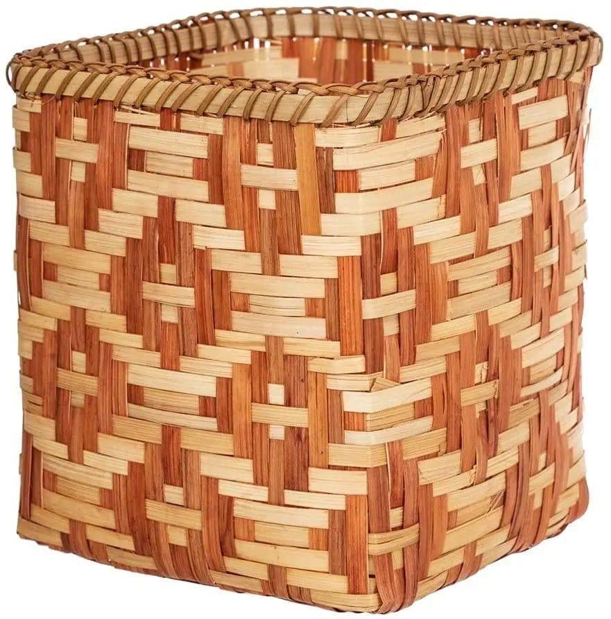 Bamboo Geometric Woven Basket - Persora