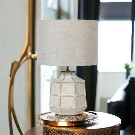 Beige Ceramic Table Lamp.